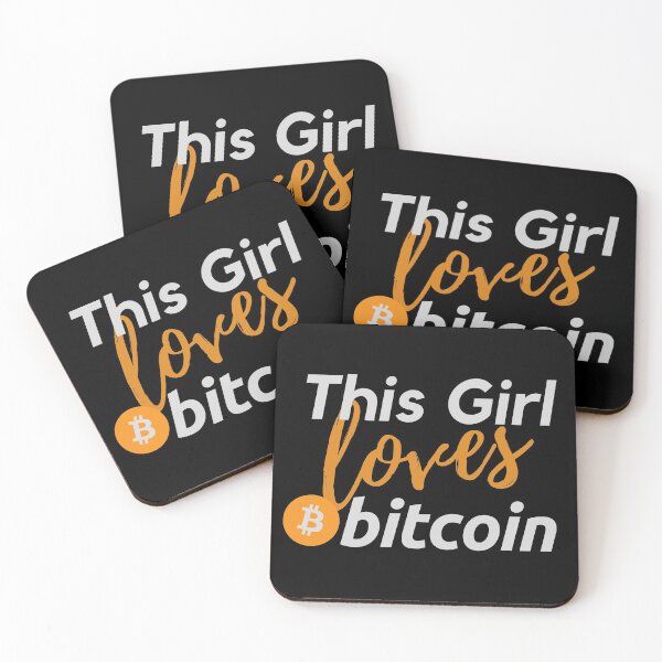 Item preview, This Girl Loves Bitcoin Orange and Grey Design designed and sold by SweetAndSpice.