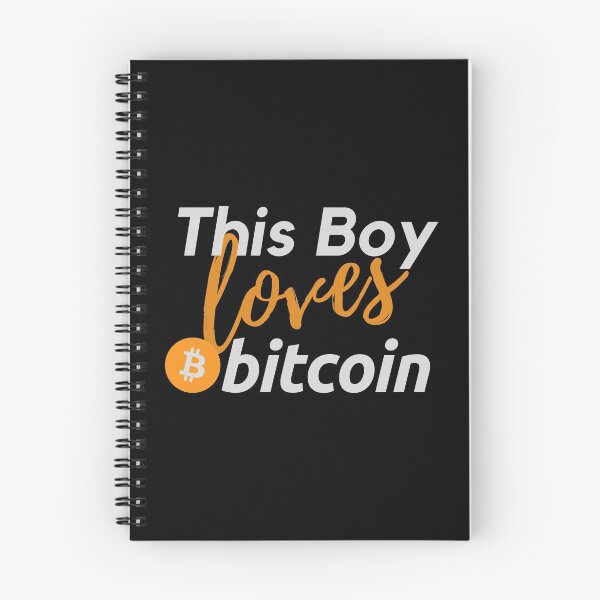 Item preview, This Boy Loves Bitcoin Orange and Grey Design designed and sold by SweetAndSpice.