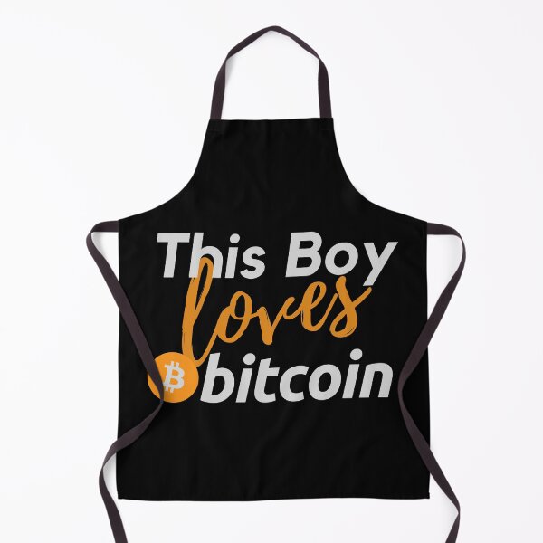 Item preview, This Boy Loves Bitcoin Orange and Grey Design designed and sold by SweetAndSpice.