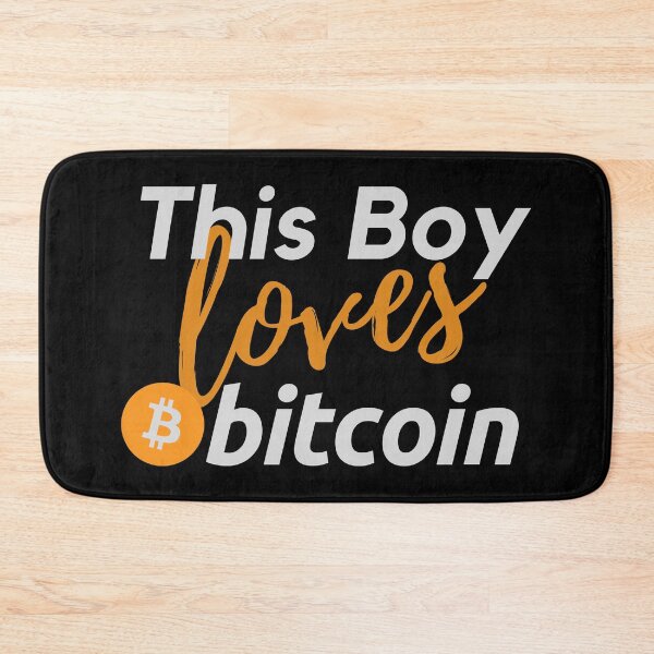 Item preview, This Boy Loves Bitcoin Orange and Grey Design designed and sold by SweetAndSpice.