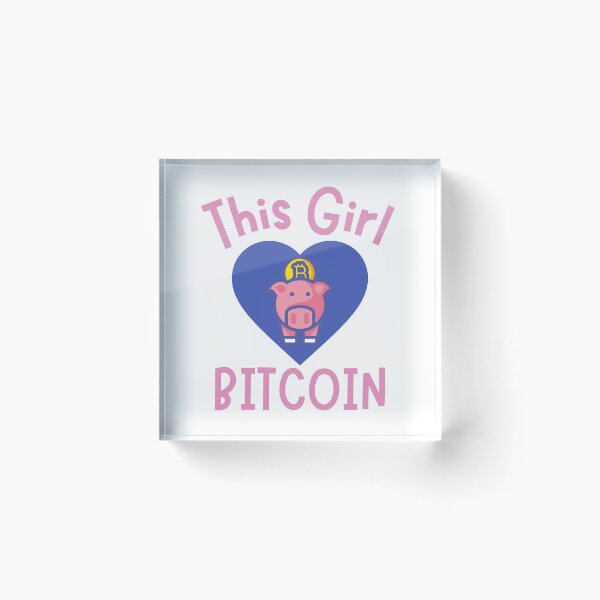 Item preview, This Girl Loves Bitcoin Piggy Design designed and sold by SweetAndSpice.