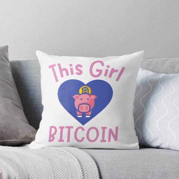 Item preview, This Girl Loves Bitcoin Piggy Design designed and sold by SweetAndSpice.