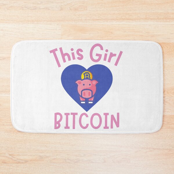 Item preview, This Girl Loves Bitcoin Piggy Design designed and sold by SweetAndSpice.