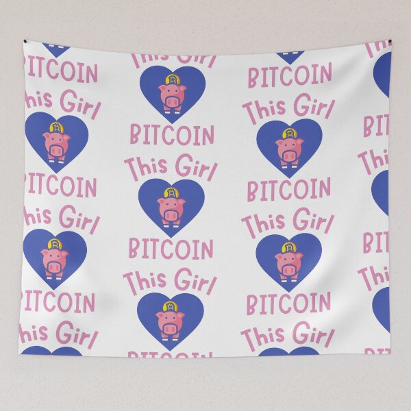 Item preview, This Girl Loves Bitcoin Piggy Design designed and sold by SweetAndSpice.