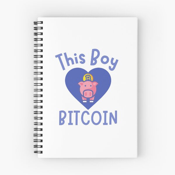 Item preview, This Boy Loves Bitcoin Piggy Design designed and sold by SweetAndSpice.