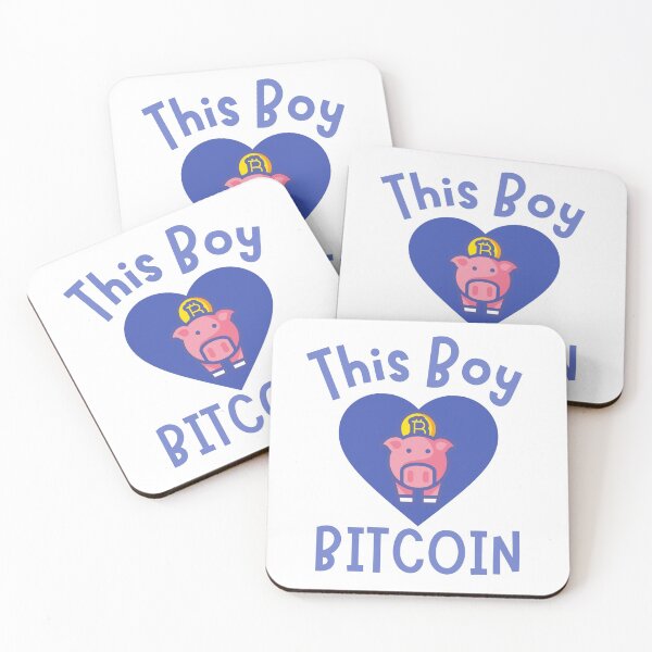 Item preview, This Boy Loves Bitcoin Piggy Design designed and sold by SweetAndSpice.