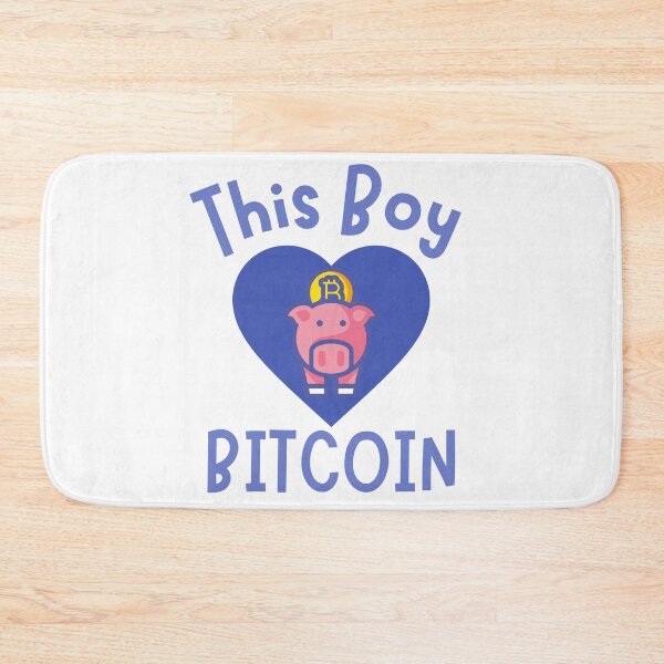 Item preview, This Boy Loves Bitcoin Piggy Design designed and sold by SweetAndSpice.