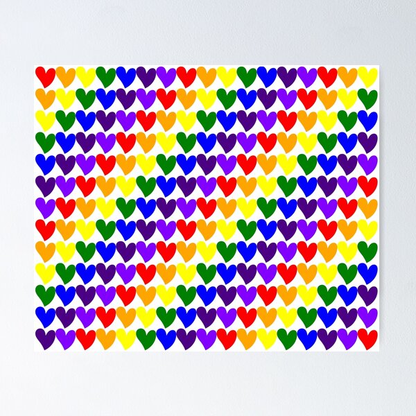 Item preview, Small Rainbow Filled Heart Pattern designed and sold by santafespud.