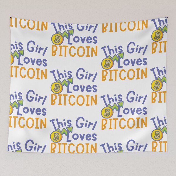 Item preview, This Girl Loves Bitcoin Coin Design designed and sold by SweetAndSpice.