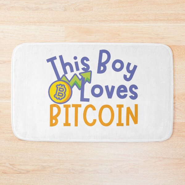 Item preview, This Boy Loves Bitcoin Coin Design designed and sold by SweetAndSpice.