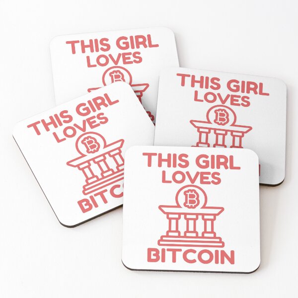 Item preview, This Girl Loves Bitcoin Red Design designed and sold by SweetAndSpice.