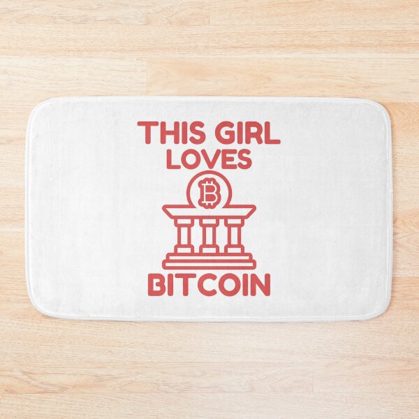 Item preview, This Girl Loves Bitcoin Red Design designed and sold by SweetAndSpice.