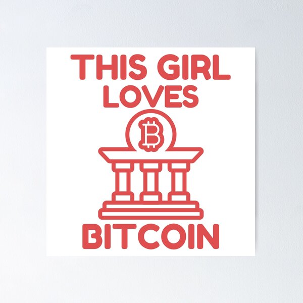 Item preview, This Girl Loves Bitcoin Red Design designed and sold by SweetAndSpice.