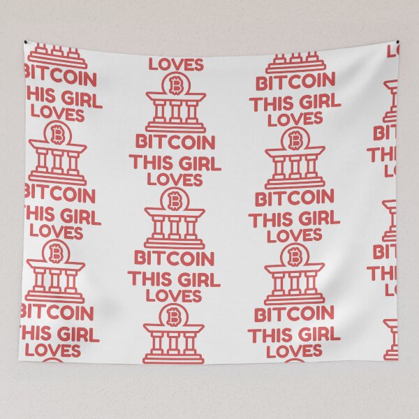 Item preview, This Girl Loves Bitcoin Red Design designed and sold by SweetAndSpice.
