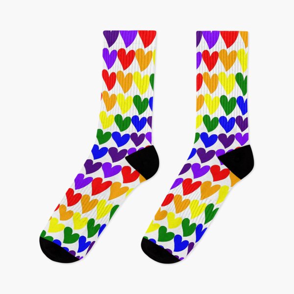 Item preview, Small Rainbow Filled Heart Pattern designed and sold by santafespud.