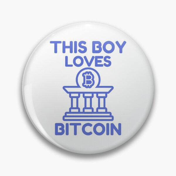 Item preview, This Boy Loves Bitcoin Blue Design designed and sold by SweetAndSpice.