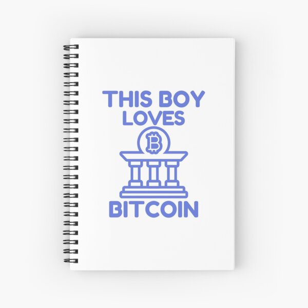 Item preview, This Boy Loves Bitcoin Blue Design designed and sold by SweetAndSpice.