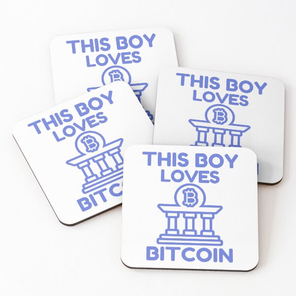 Item preview, This Boy Loves Bitcoin Blue Design designed and sold by SweetAndSpice.