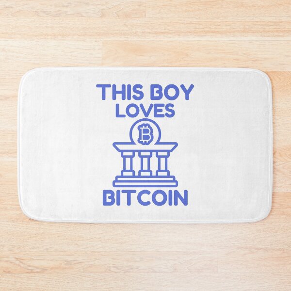 Item preview, This Boy Loves Bitcoin Blue Design designed and sold by SweetAndSpice.