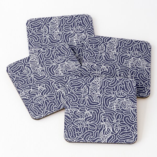 Item preview, Blue Waves Outline Pattern Design designed and sold by designsbyshella.