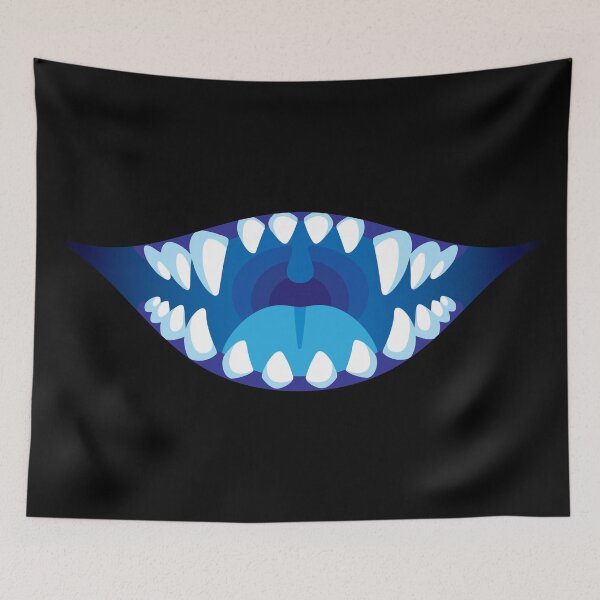 Item preview, Grinning Monster Maw - Blue designed and sold by artskls.
