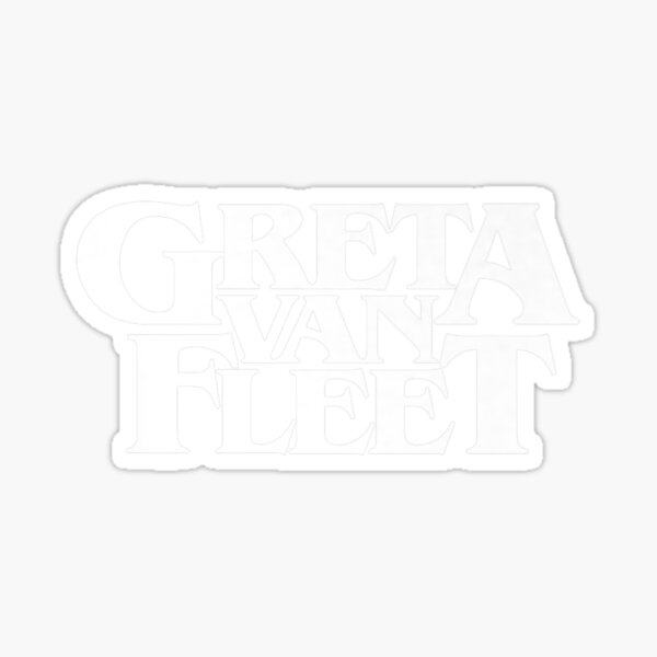 Official-Greta-Van-Fleet-White-Logo-Olive-Premium Sticker