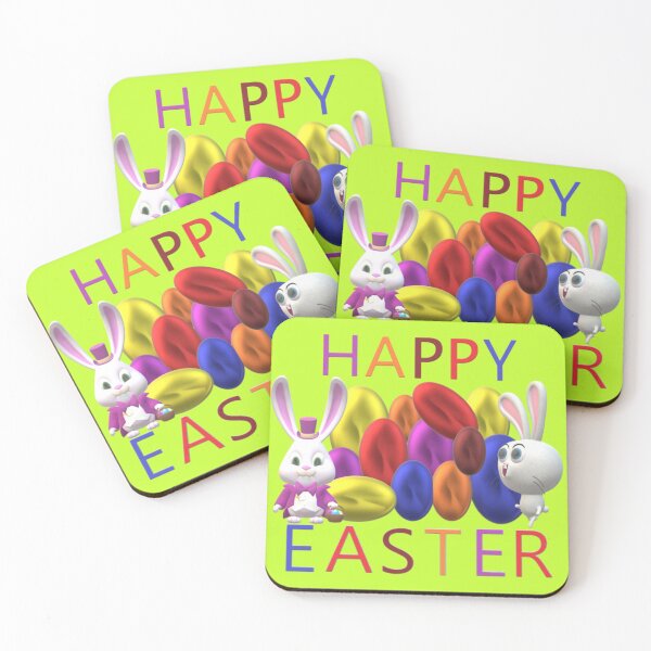 Item preview, Happy Easter Eggs With Bunnies designed and sold by MottoDigging.