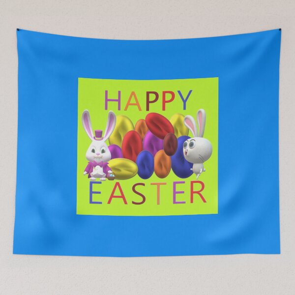 Item preview, Happy Easter Eggs With Bunnies designed and sold by MottoDigging.