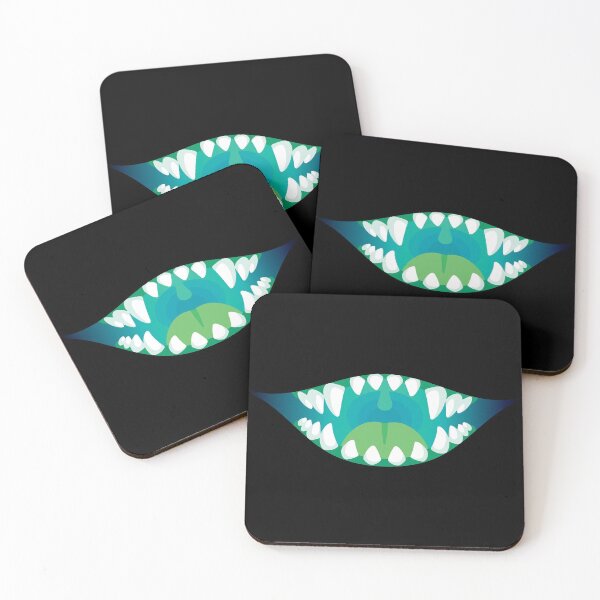 Item preview, Grinning Monster Maw - Teal designed and sold by artskls.