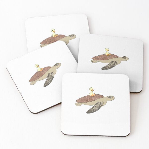 Item preview, turtle and duck designed and sold by frogandduck.