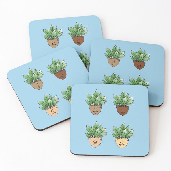 Item preview, Multi Dumb Cane Plant Person With Face Tattoos, Blue designed and sold by 10pmCreations.
