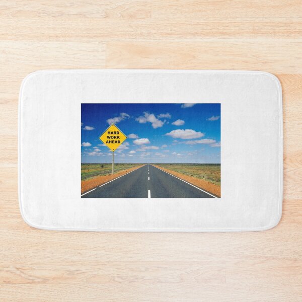 Item preview, Hard Work Ahead Highway Middle Of Nowhere Funny Ironic Absurd designed and sold by CBCreations73.