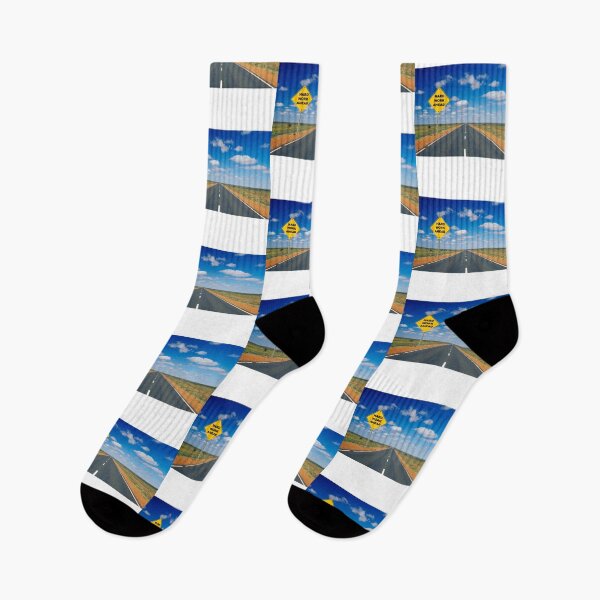 Item preview, Hard Work Ahead Highway Middle Of Nowhere Funny Ironic Absurd designed and sold by CBCreations73.
