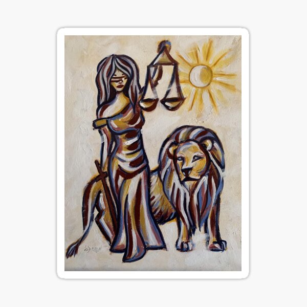 Libra Leo Love Sticker