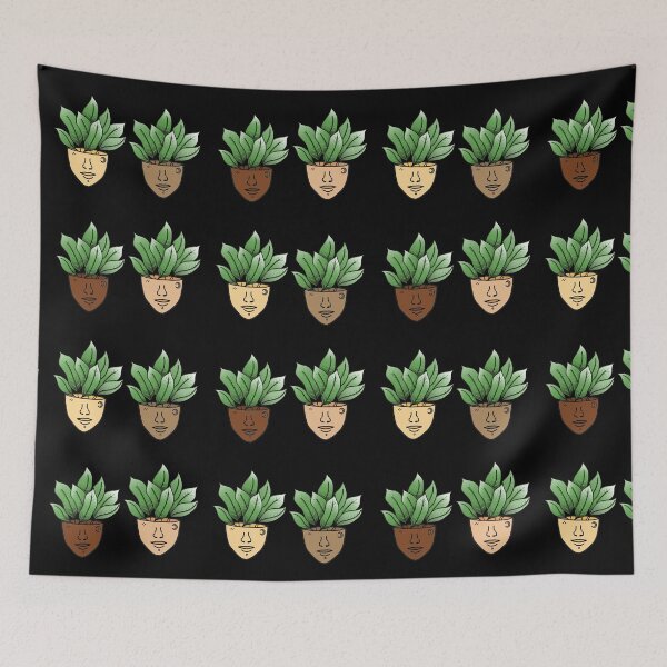 Item preview, Multi Dumb Cane Plant Person With Face Tattoos, Black designed and sold by 10pmCreations.