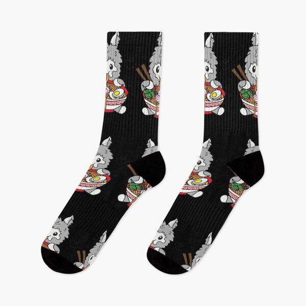 Item preview, Grey Llama Eating Ramen Cute Kawaii Noodles designed and sold by YueHeng Creates ⭐⭐⭐⭐⭐.