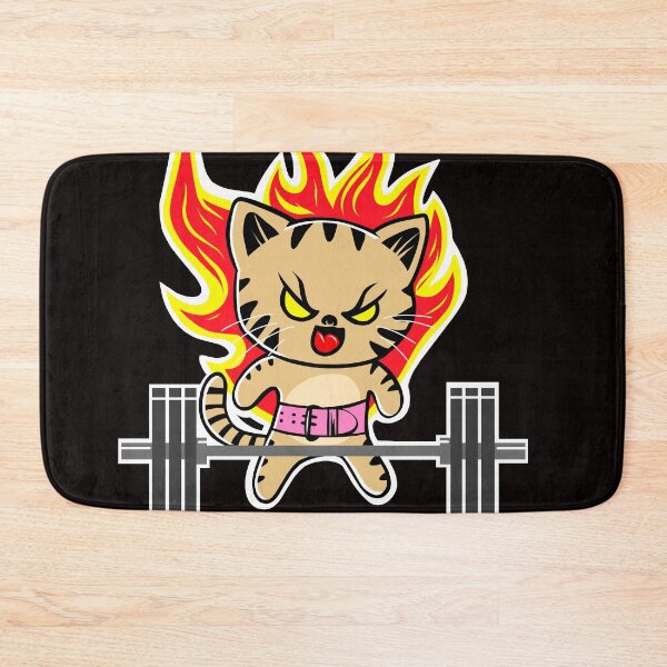 Item preview, Weightlifting funny cat designed and sold by Tim Addison.