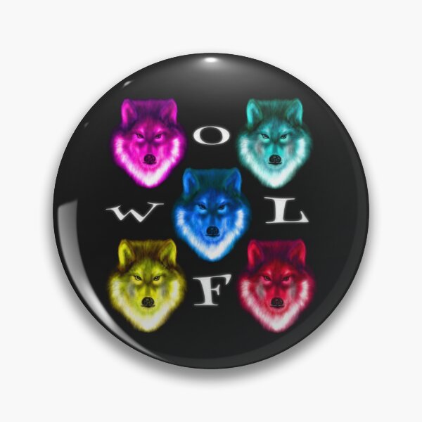 Item preview, Wolves portrait neon colors designed and sold by Astralia.