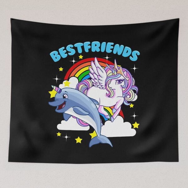 Item preview, Cute Rainbow Best Friends Horned Narwhal & Unicorn designed and sold by perfectpresents.