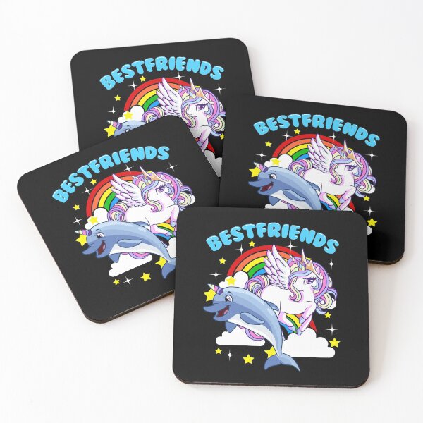 Item preview, Cute Rainbow Best Friends Horned Narwhal & Unicorn designed and sold by perfectpresents.