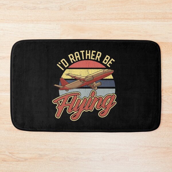 Item preview, I'd Rather Be Flying Retro Airplane Pilot Aviation designed and sold by perfectpresents.