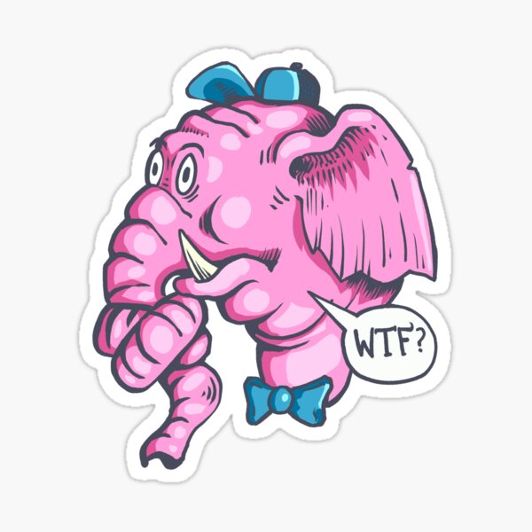 Surprised Elefant Sticker