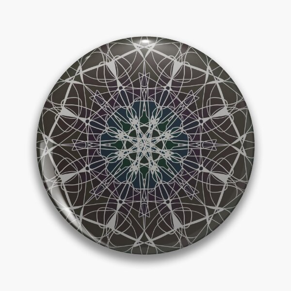 Artikelvorschau, Mondbogen auf schwarzem Buntglas-inspiriertem Mandala entworfen und verkauft von patternedprints.