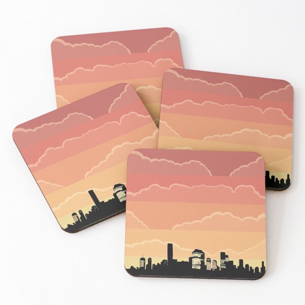 Item preview, Brisbane skyline with clouds designed and sold by Old Friends Pet Portraits.