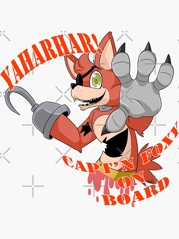 Capt'n Foxy Funny Five Nights At Freddys 2 Sticker for Sale by  CharlaBonnieTee