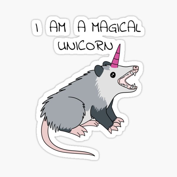 Opossum Unicorn Sticker