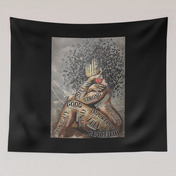 Item preview, Afro Girl Music And Wine I Am Poster designed and sold by RolfFolkers.