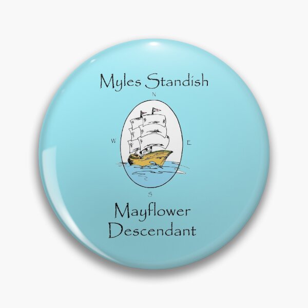 Item preview, Myles Standish, Mayflower Descendant designed and sold by NoteBTravel.