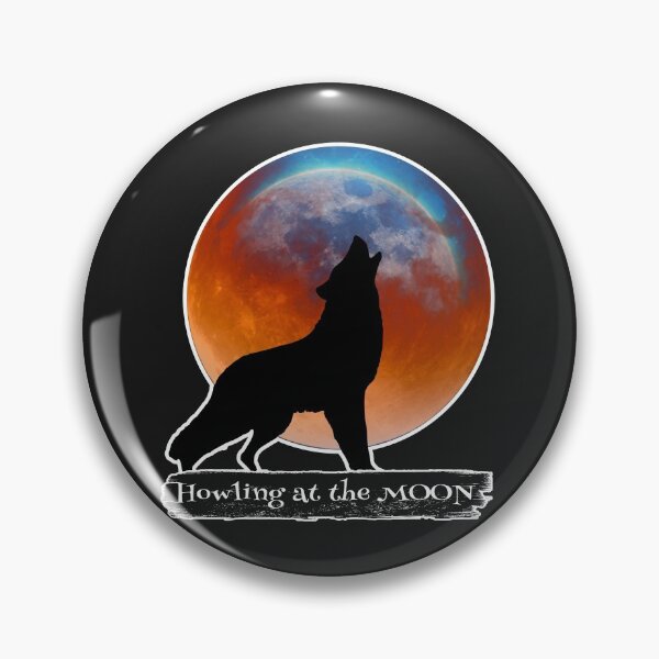 Item preview, Wolf howling at the red moon silhouette designed and sold by Astralia.