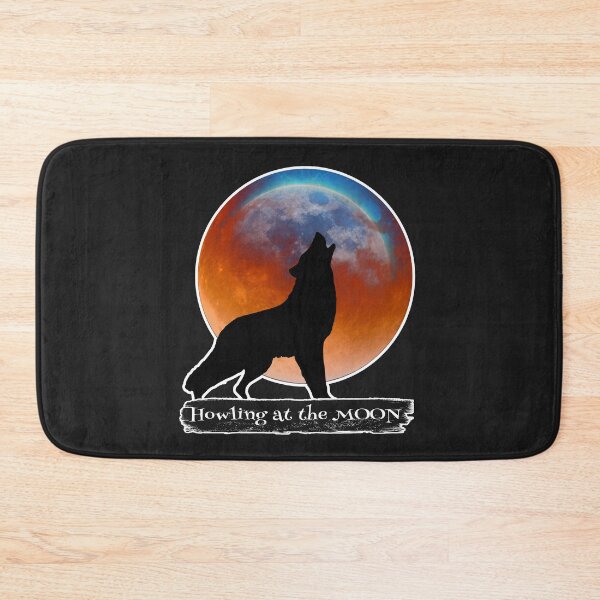 Item preview, Wolf howling at the red moon silhouette designed and sold by Astralia.